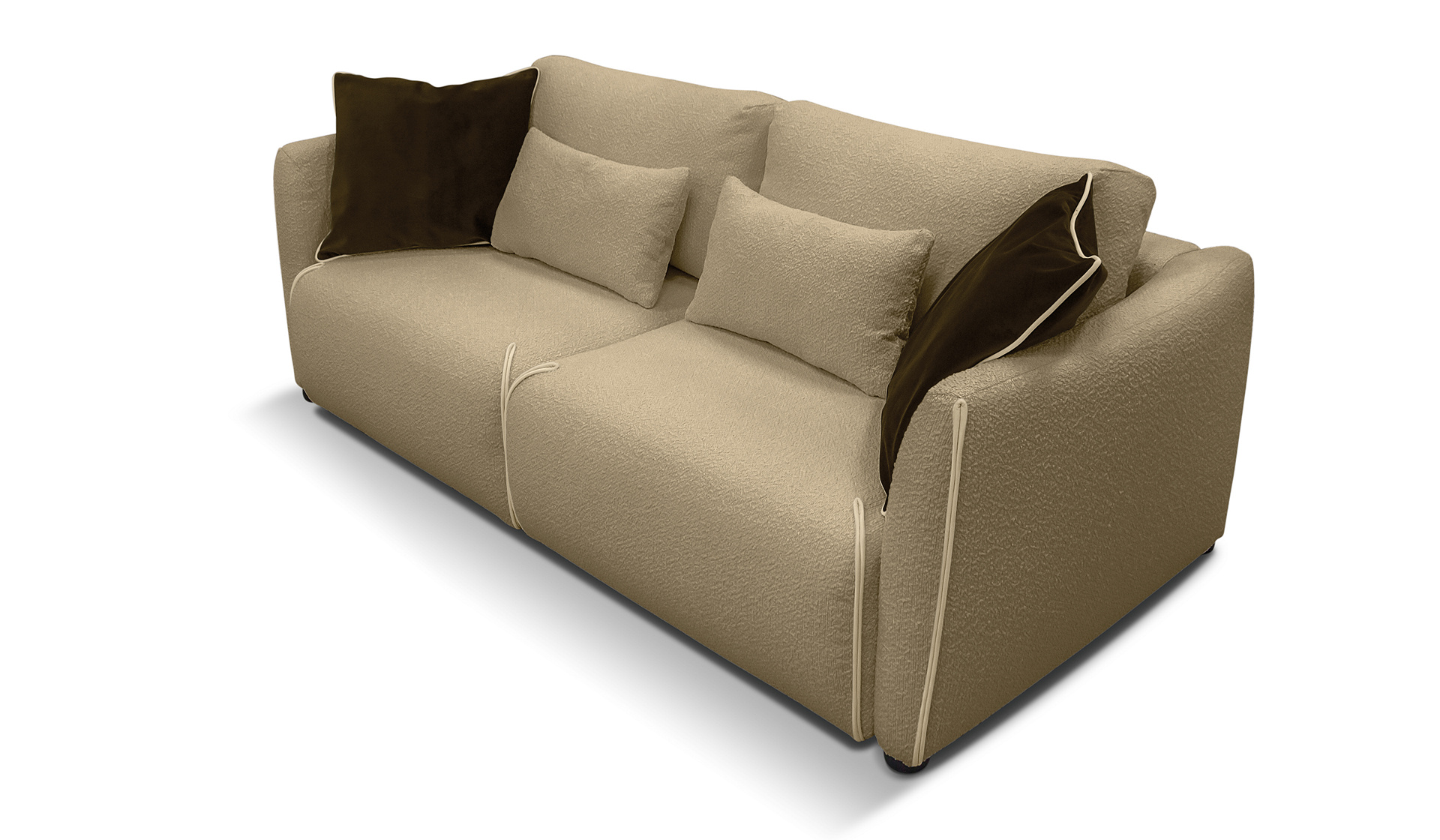 Модульный диван «МАННИ» (еврокнижка) в цвет Букле Беж от 152 064 ₽ –фабрика Anderssen.