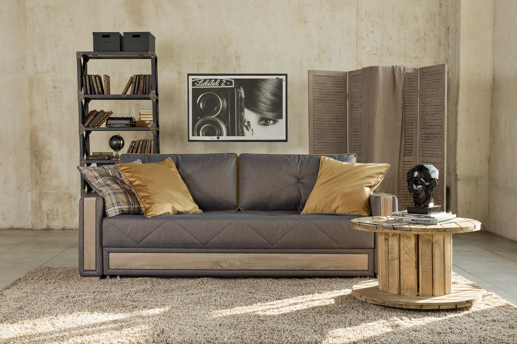 Купить Прямой диван-кровать «БЕНЕДИКТ» (шагающая еврокнижка) в интернет магазине Anderssen - изображение 1