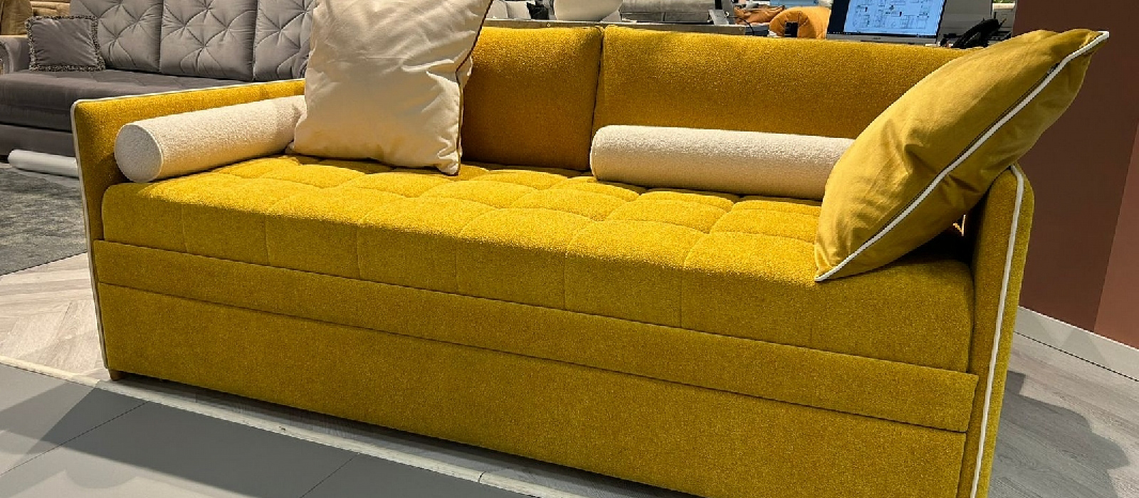 Купить прямой диван «Амалия пруж» в интернет магазине Anderssen - изображение 1